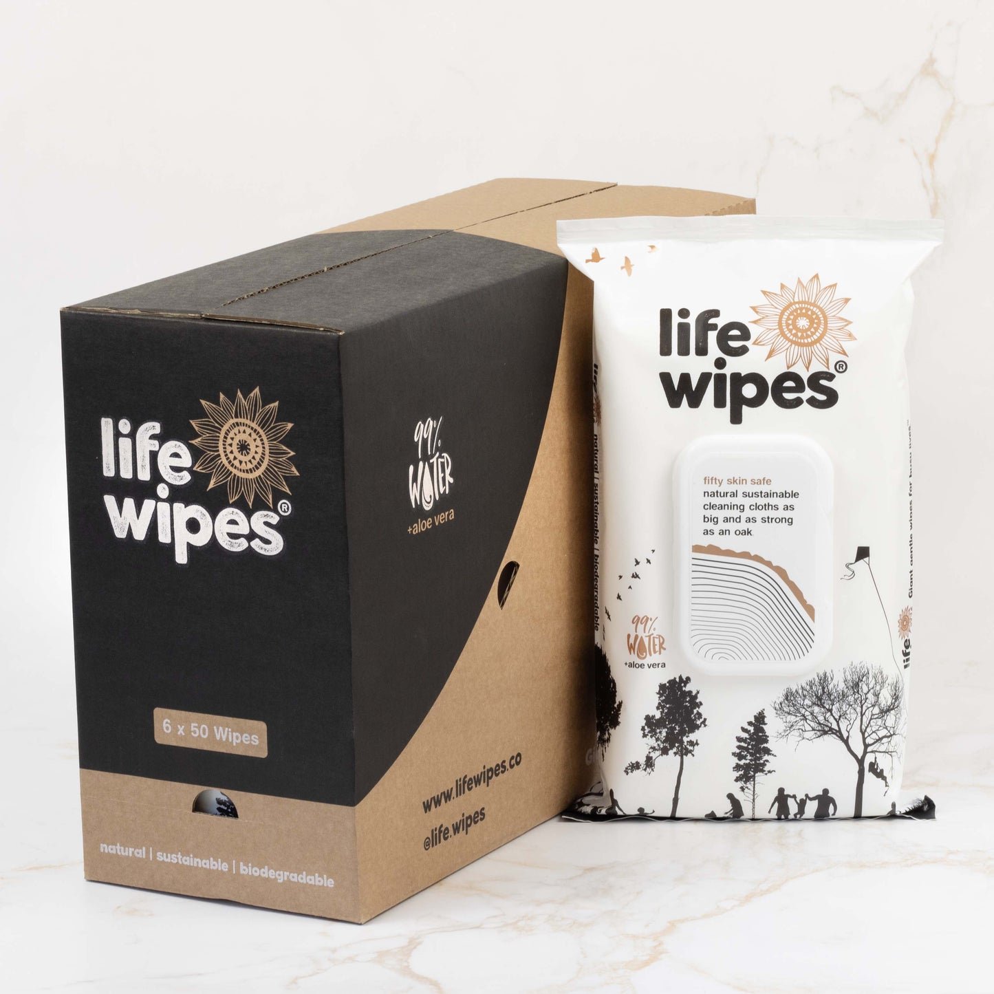 6 x Life Wipes 50 Pack